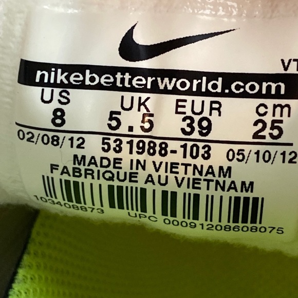 Nike Lunarglide 4 White/Green Running Shoes 531988-103 Women's Size 8 - Picture 12 of 13